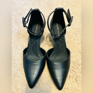 Anne Klein Black Strappy Pumps, size 7 women’s